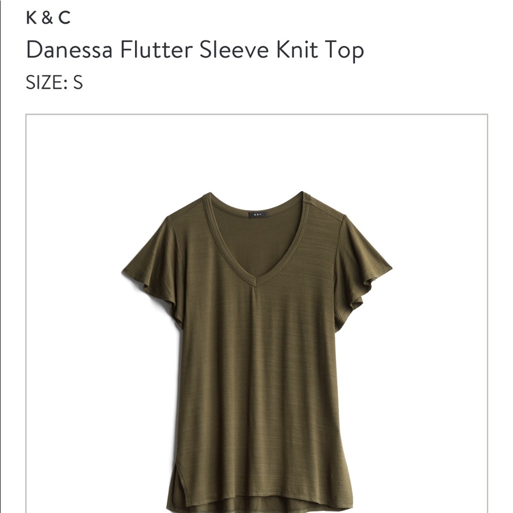 K & C flutter knit top